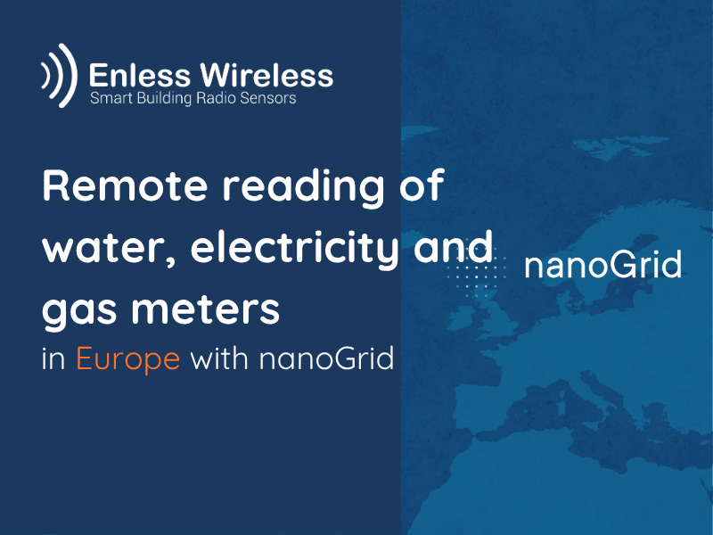 Remote reading of water, electricity and gas meters in Europe with nanoGrid